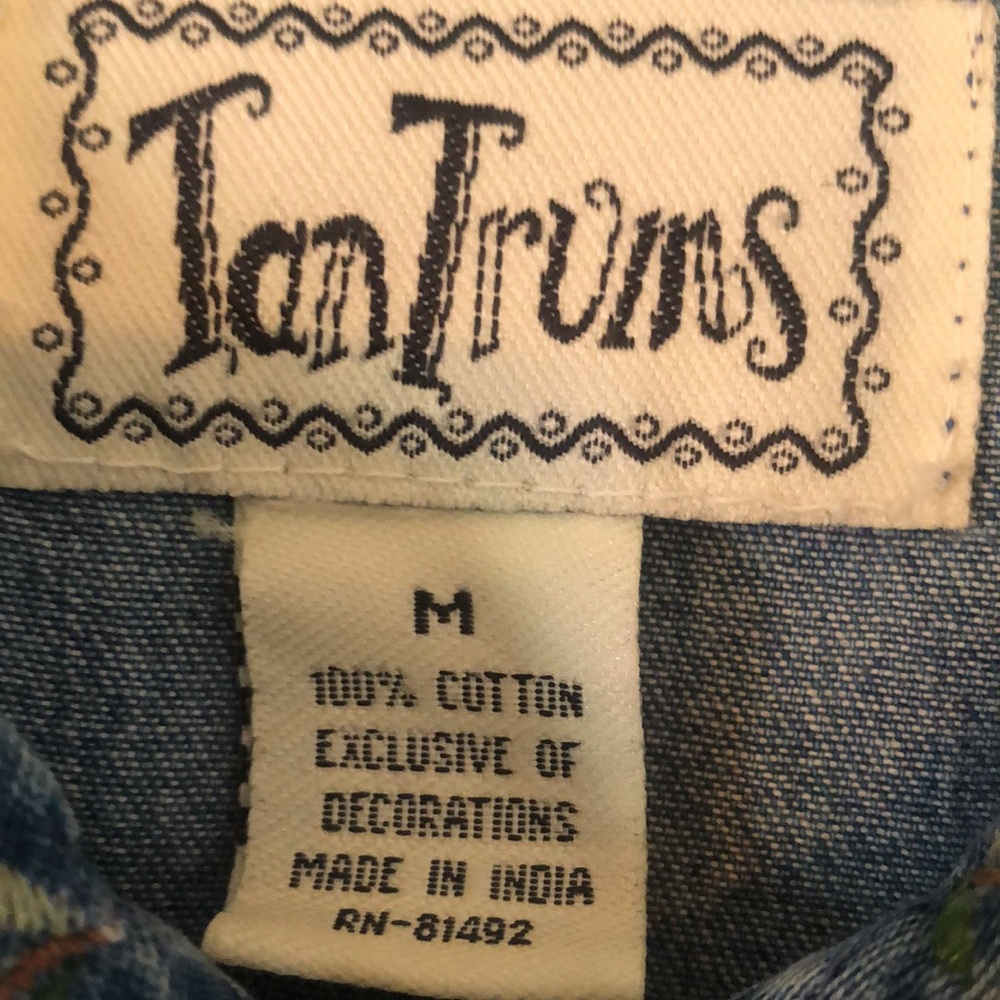 Women’s rare fall Safari TanTrums chambray VTG Y2k jungle Sleeveless vest top - Picture 7 of 14